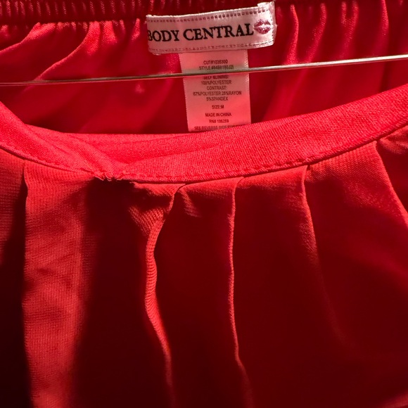 Body Central Strapless Red and Black Bodycon Mini Dress Size Medium - Picture 2 of 3